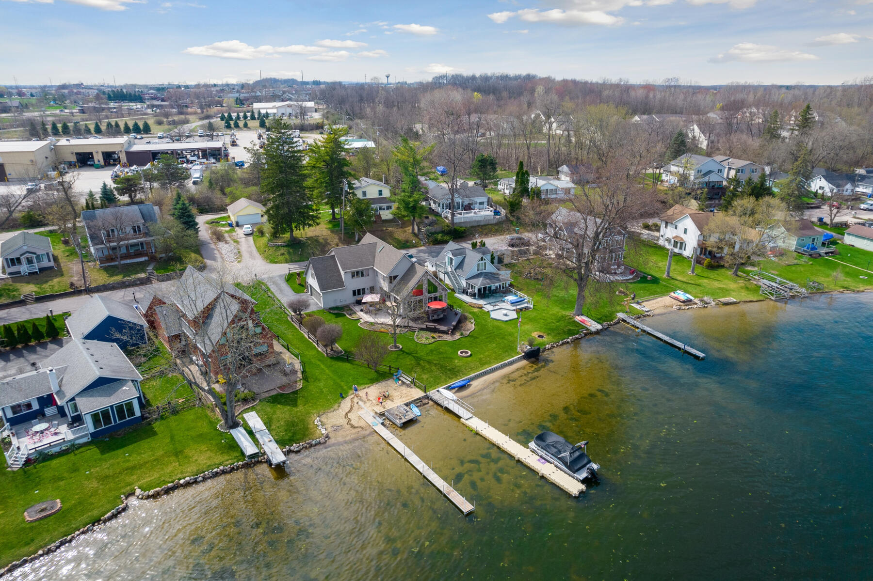 Professional Drone Capture FAA Part 107 drone photo of lakeshore property for listing marketing